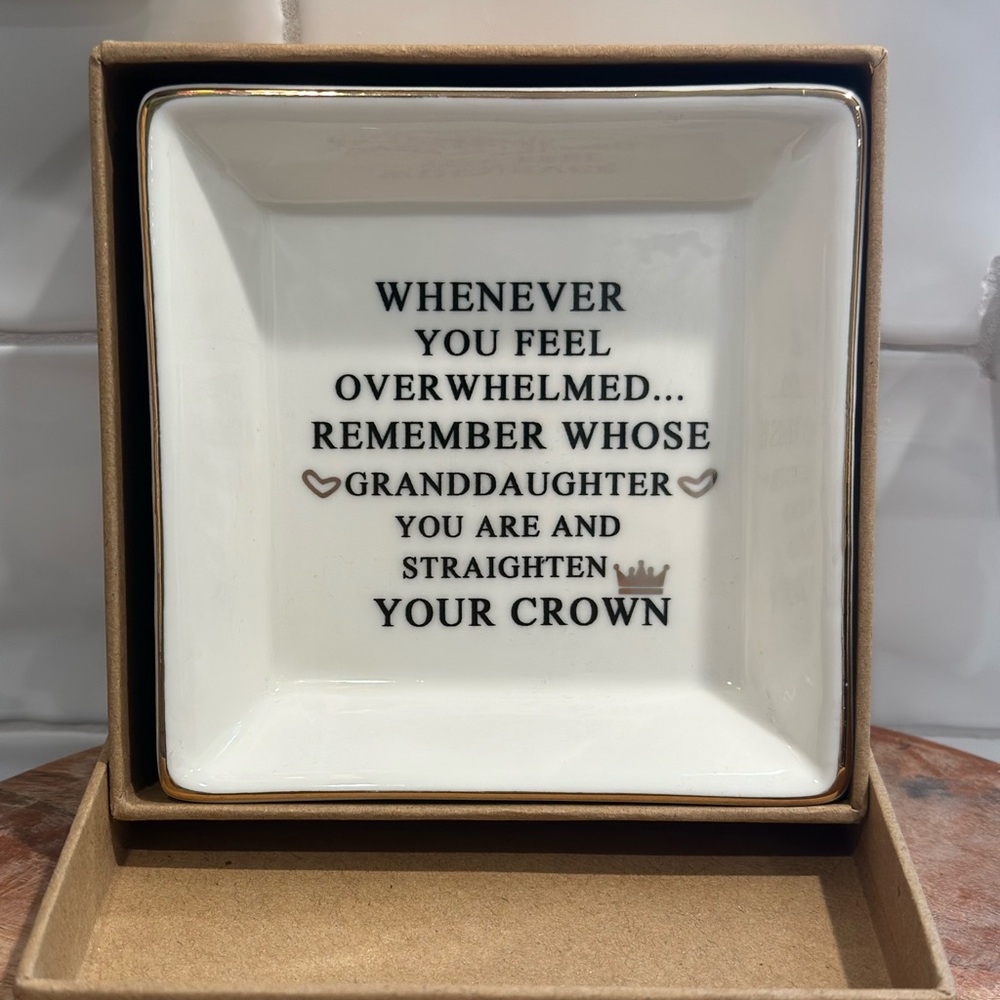 Inspirational Jewelry Dish for Granddaughters